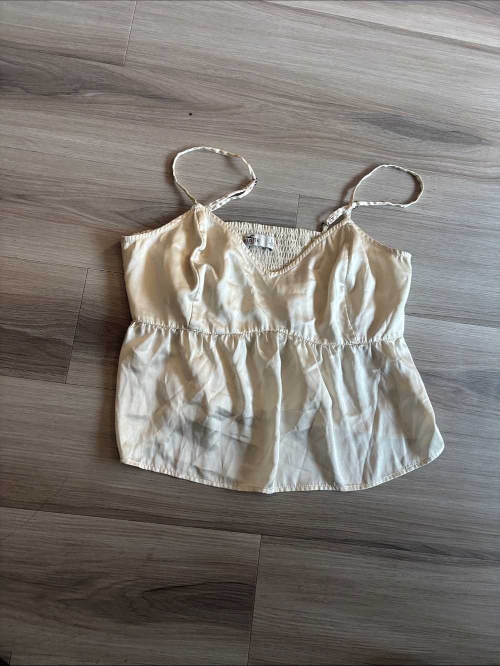 Hollister Light Cream Spaghetti-Strap Babydoll Cami